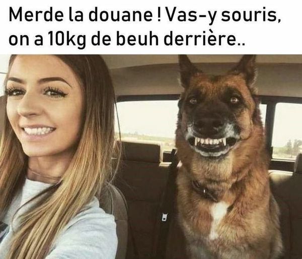 blague   merde la douane,vas y souris