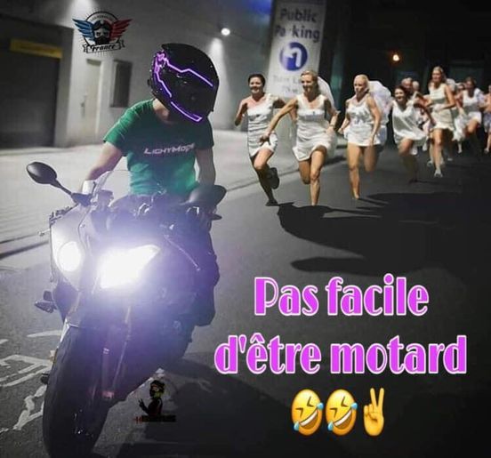 Blague   pas facile d'être motard