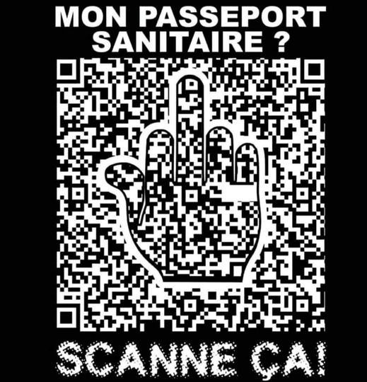 Blague   passport   sanitaire   doigt d'honneur