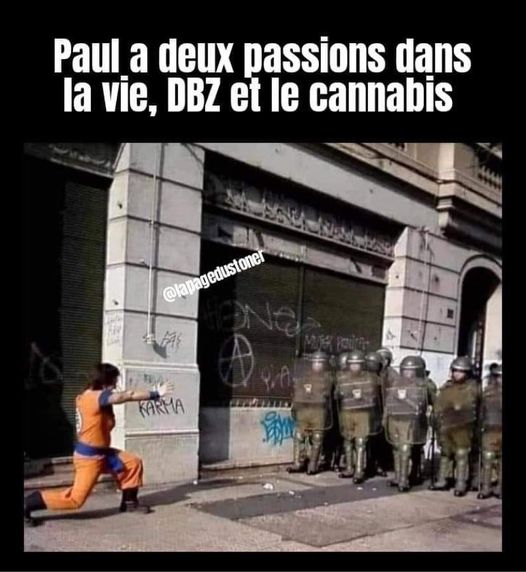 Blague   paul a 2 passions dans la Vie Dragon Ball et le cannabis