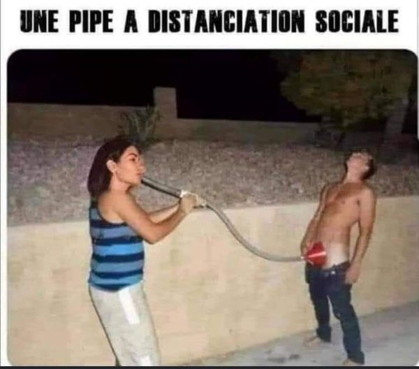 Blague   pipe de distanciation sociale