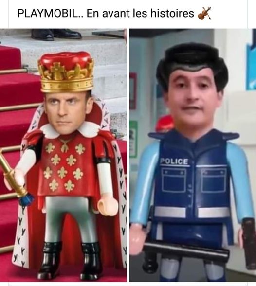 Blague   playmobil et avant les histoire   macron et darmanin