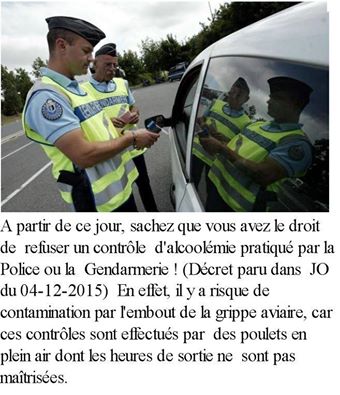 Blague   policiers  éthylotest