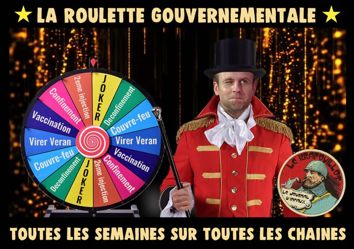 Blague   politique   la roulette gouvernementale   vaccination   injection   confinement couvre feu