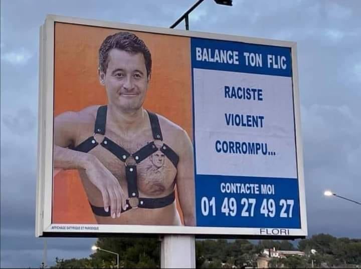 blague   publicité   balance ton flic   raciste,violent,corrompu