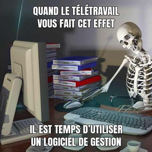 Blague   quand le télétravail vous fait cet effet il est emps d'utiliser un logiciel espion