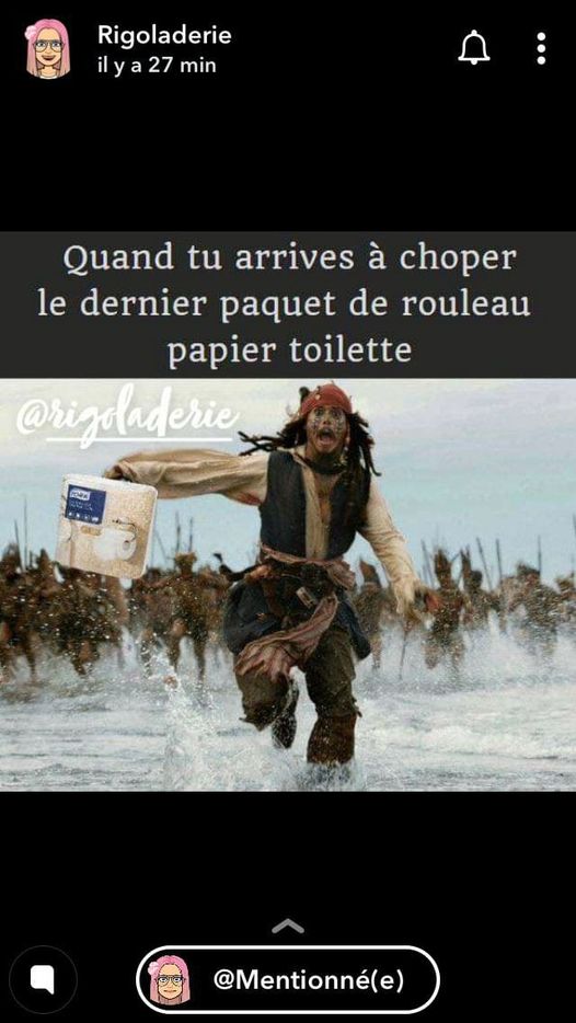 Blague   quand tu arrives à choper le dernier paquet de rouleau papier toilette