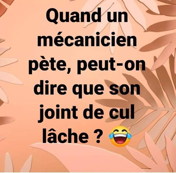 Blague   quand un mécanicien pète, peut on dire que son joint de cu llache