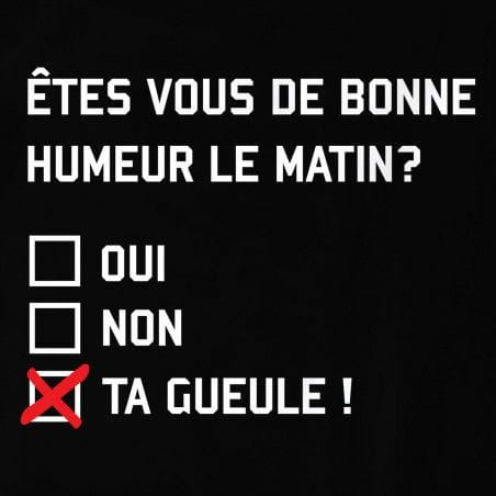 Blague   question êtes vous de bonne humeur le matin