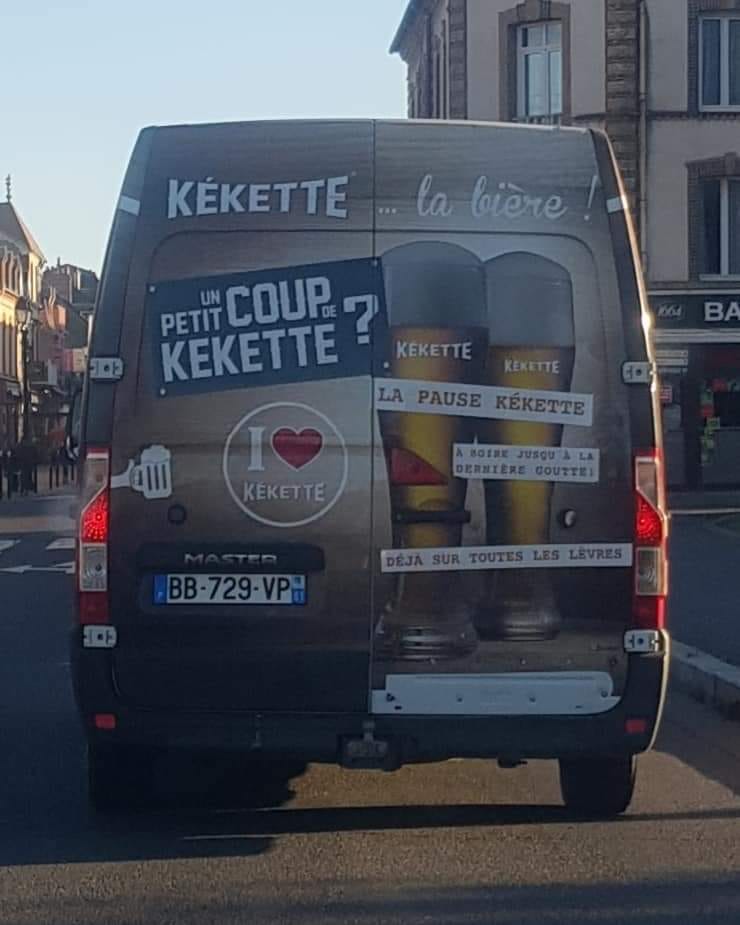 Blague   sur camion écrit   petit coup kekette 