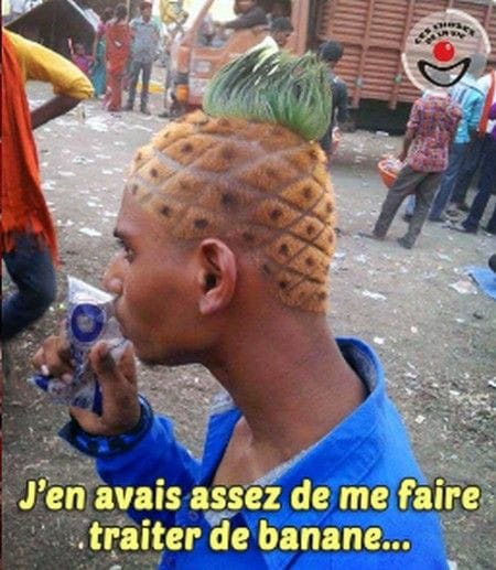 Blague   tete en forme d'anans 'en a mrre de me faire traiter de banane