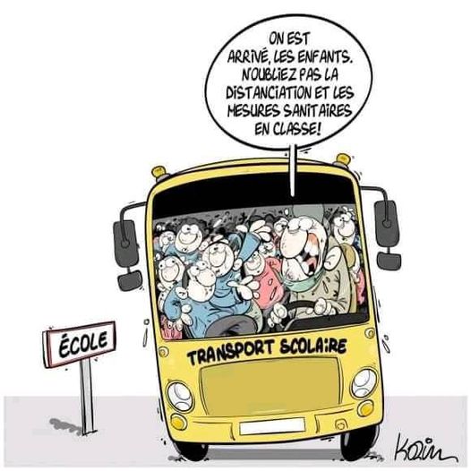 Blague   transport scolaire   école   on est arrivé les enfants