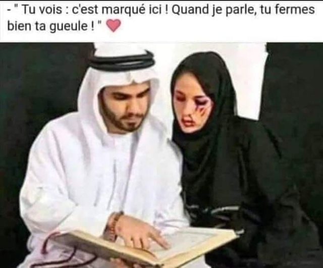 Blague   tu vois c'est marqué ici   quand je parle, tu fermes bien ta gueule