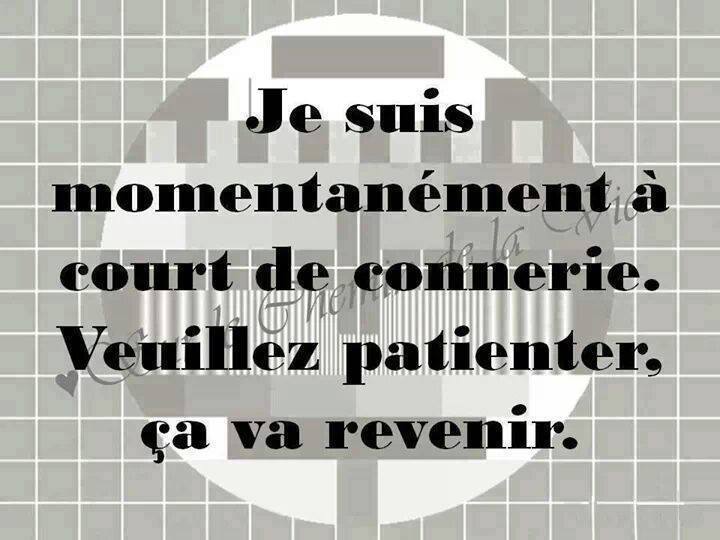 Blague   télévision   je suis momentanément à court de connerie veuillez patientez   ça va revenir