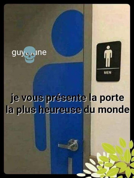 Blague   voici la porte la plus heureuse du monde