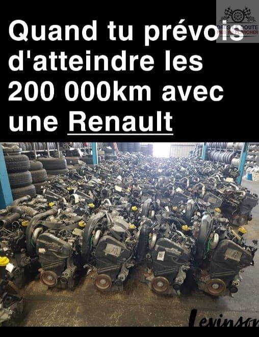 Blague   voiture   quand tu prévois d'atteindre les 200 000 km  avec une renault