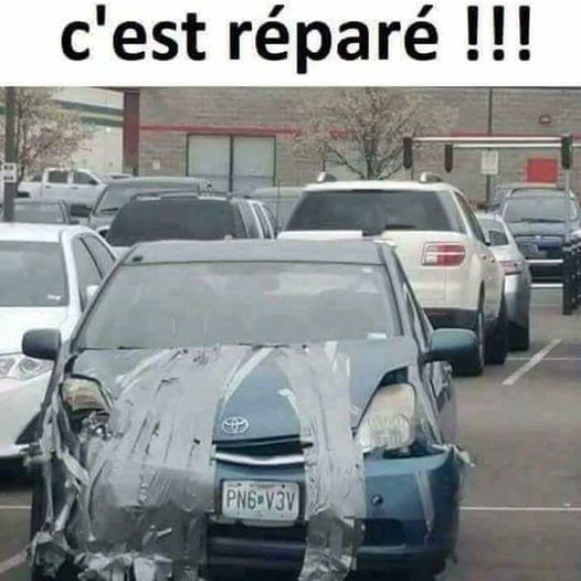 blague   voiture réparé