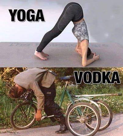 Blague   yoga et vodka