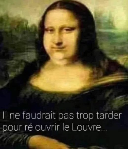 Blague joconde grosse   il ne faudrais pas trop tarder pour réouvrir le louvre