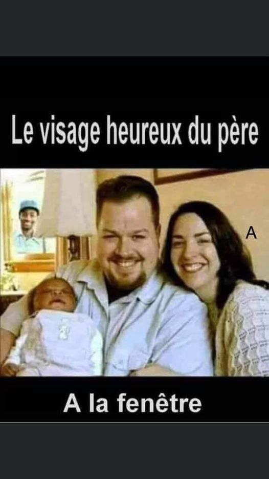 blazague le visage heureux du père