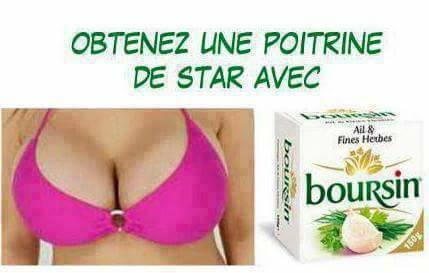 Humour   jeux de mot   offrez vous une belle paire de seins avec boursin