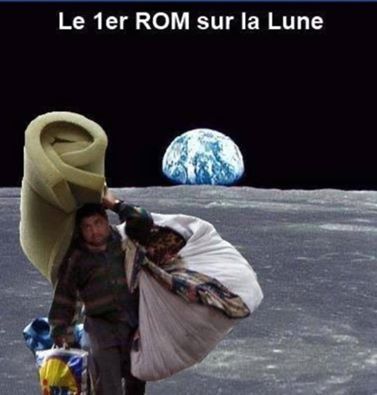 Humour   le 1 er rom sur la lune