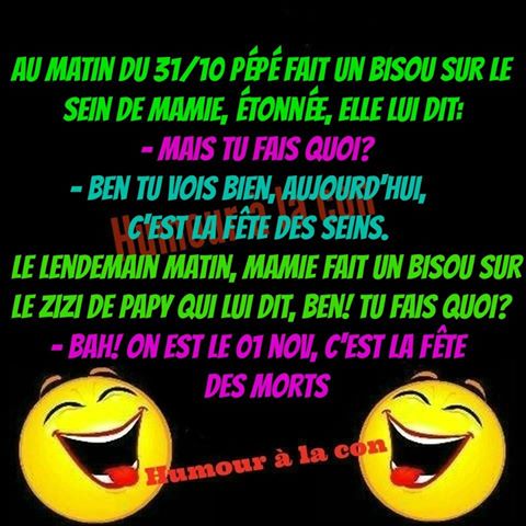 Humour   sexe   mamie fait un bisoux le 01 novembre pour fete la fete des morts