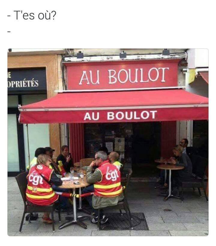 Humour   travail   tu es ou   au boulot = café bar