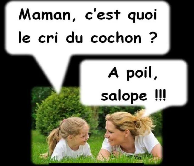 Maman c'est quoi le cri du cochon   c'est a poil salope