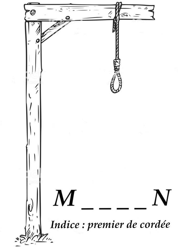 Blague   Jeux du pendu   indice premier de cordée