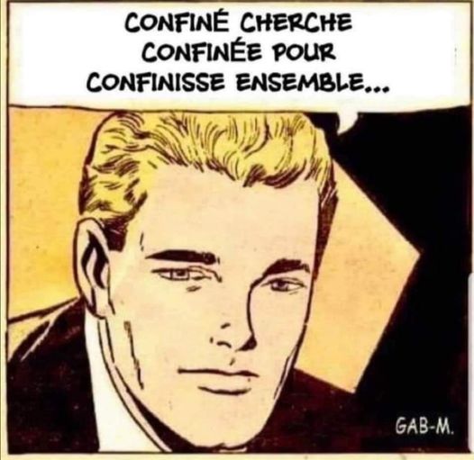 Blague   jeux de mot   confiné cherche confinée pour confinisse ensemble