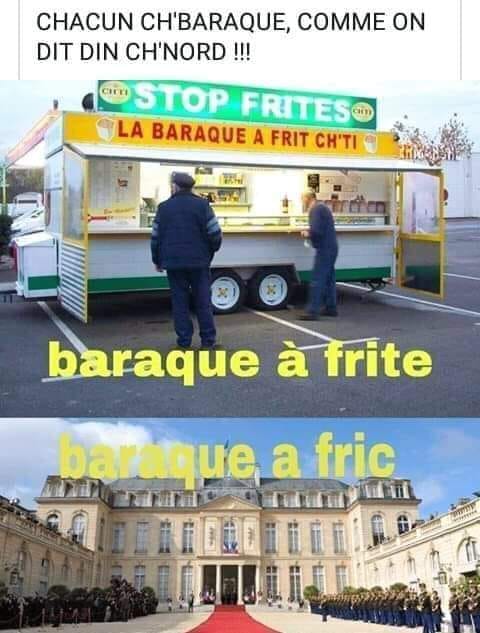 Blague   jeux de mot et d'image  baraque à frite et baraque à fric