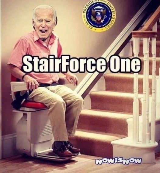 Blague   joe biden   stair force one