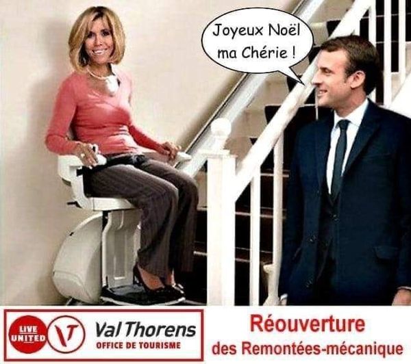 Blague   joyeux noel ma chérie   chaise élévator   réouverture des remonté mécanique