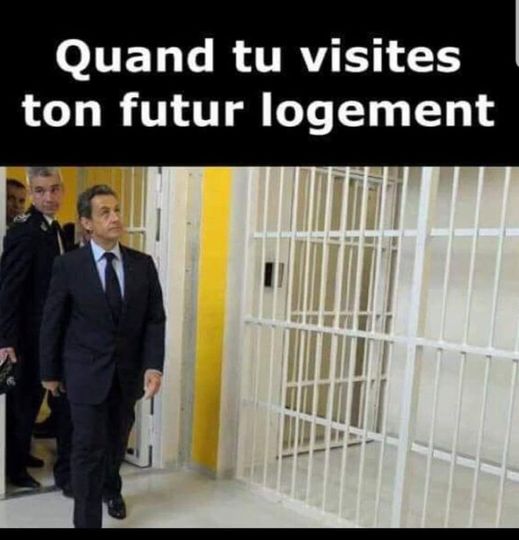 Blague   justice   quand sarkosy visite sont prochain logement