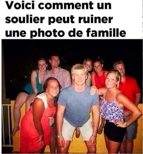 Humour   sexe   comment un soulier peut gaché une photo de famille