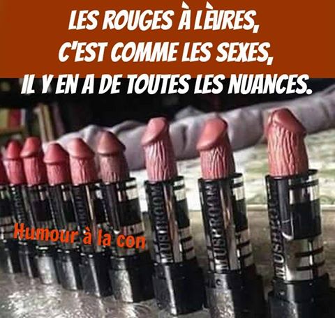 Humour   sexe   les rouges a levre c'est comme le sexe il y en a plein de différents