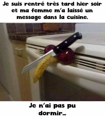 Humour   sexe   ma femme m'a laissé un message hier pareque je suis rentré tard