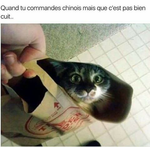 Quand tu commande chinos et que ce n'est pas bien cuit