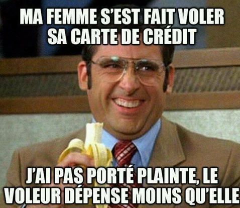 Un Voleur a volé la carte de crédit de ma femme mais l dépense moin que ma femme