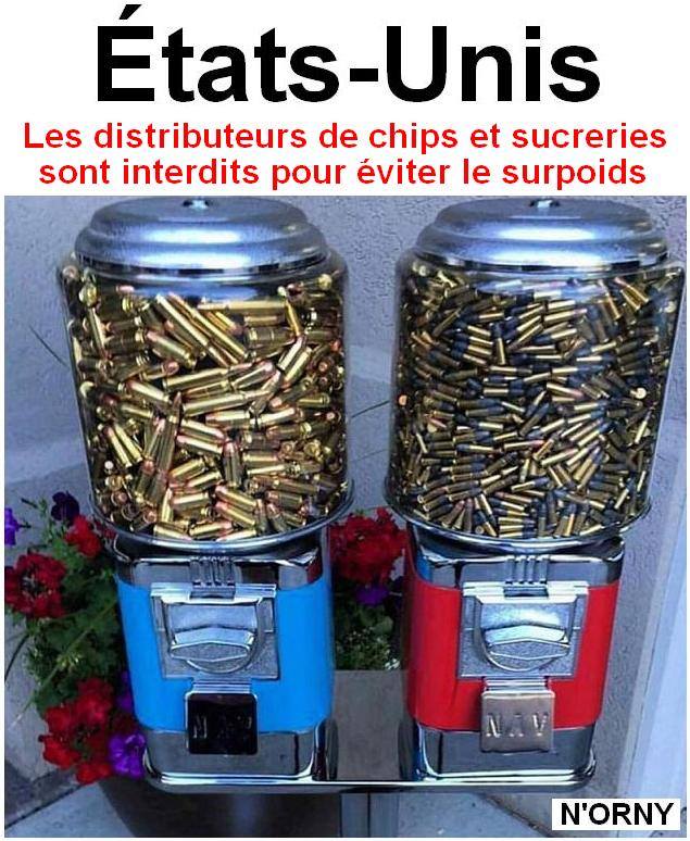 Armes   caricature   distributeur de bonbon aux usa