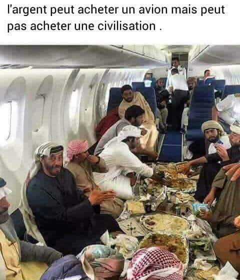 Caricature   capitaisme   l'argent peut acheter un avion mais peut pas acheter une civilisation