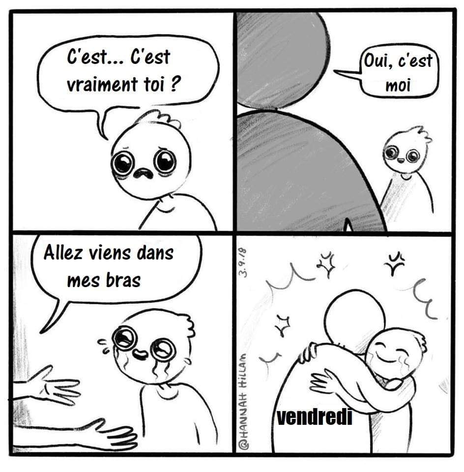 Caricature   enfant qui pleure c'est vraiment toi   oui c'est moi   allez viens dans mes bras   vendredi