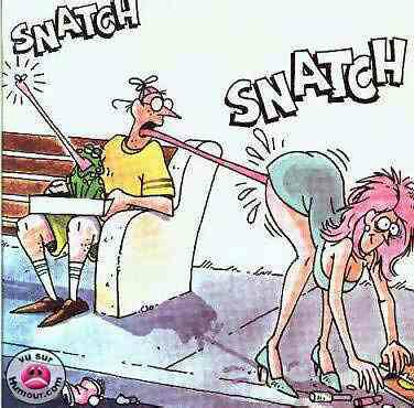 Caricature   grenouille qui attrape une mouche avec sa langue   homme qui attrape avec sa langue les lèvres de sa femme