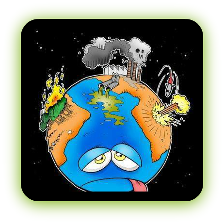 Caricature   La Terre Malade   Déforestation   Pollution   Bombe Atomique