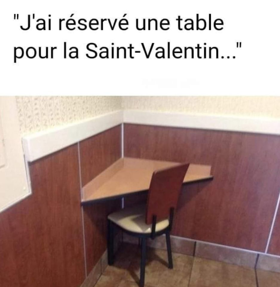 Caricature   jeux d'image   j'ai reservé une table pour la saint valentin