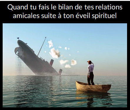 Caricature   jeux d'image   quand tu fais le bilan de tes relations amicales suite à ton éveil spirituel