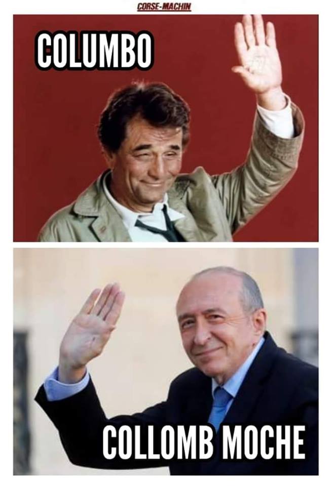 Caricature   jeux de mot   columbo et collomb moche