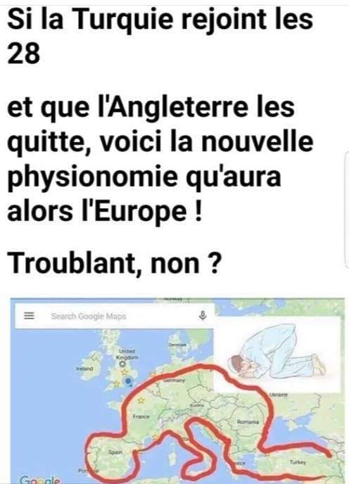 Caricature   l'europ si l'angleterre quitte lerope et l turqie qui rentre