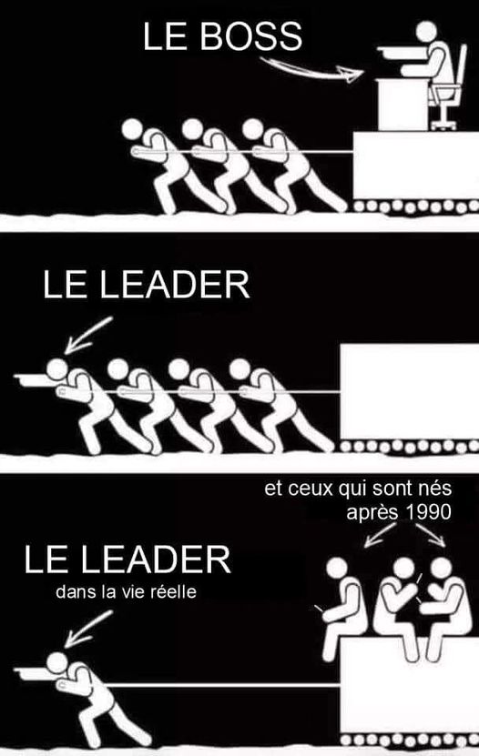 Caricature   le boss   le leader   le leader dans la vie réelle et ceux né après 1990